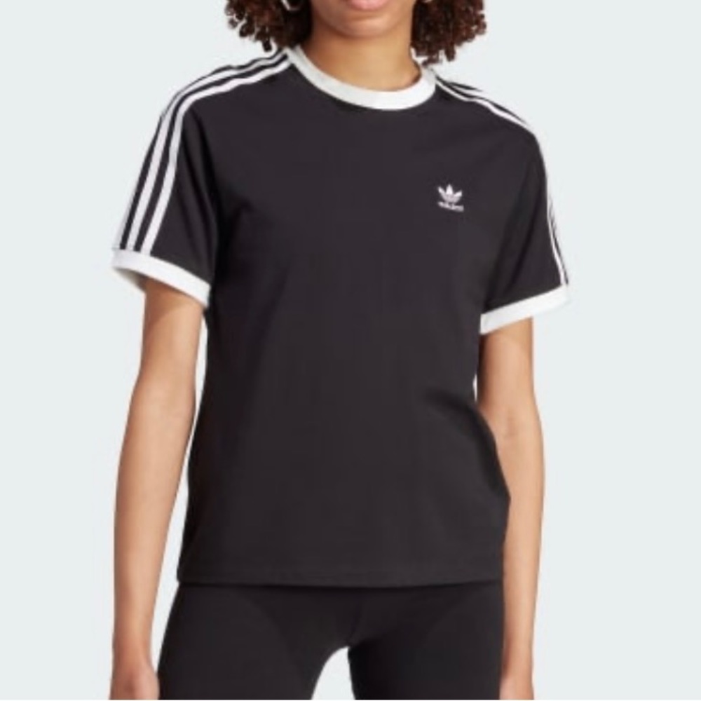 [S] Adidas ADICOLOR CLASSICS 3- STRIPES TEE, BLACK